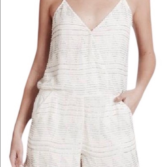 NWT Parker ‘Harrison’ Embellished Beaded Sequin Romper - Picture 3 of 6